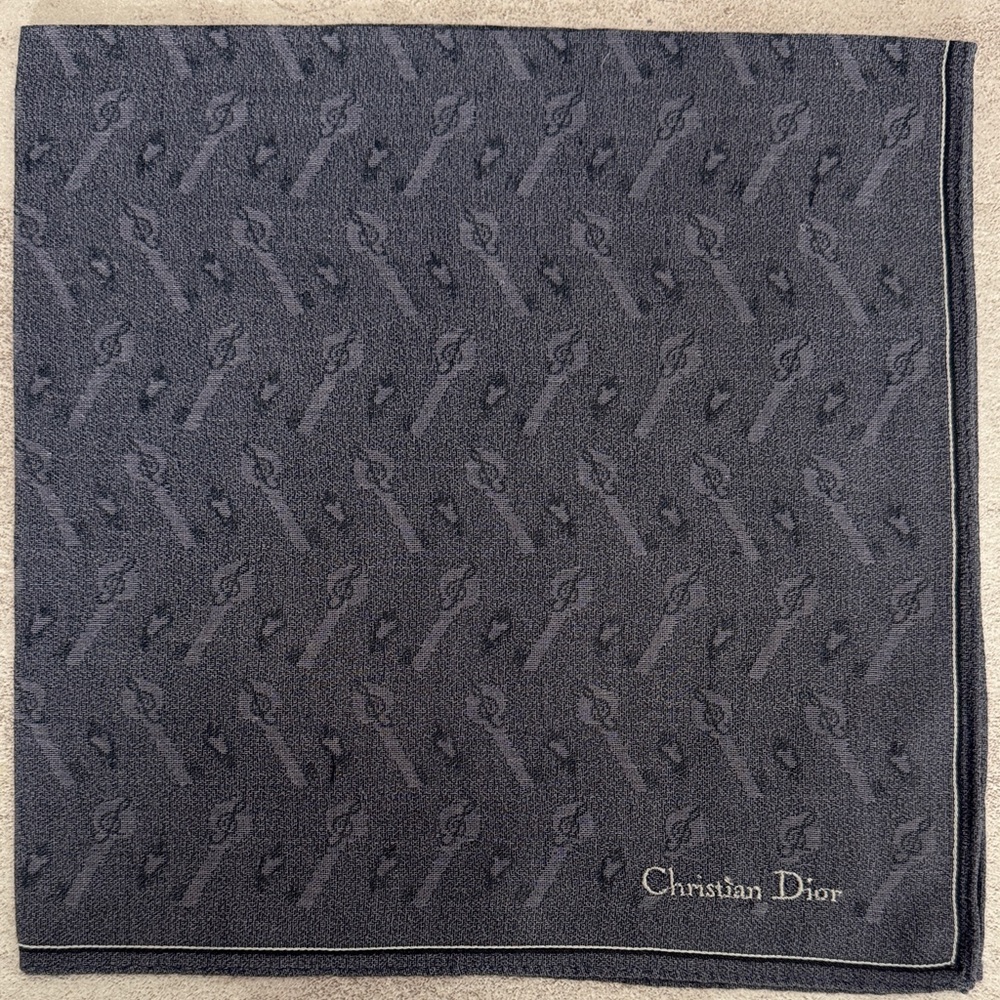 Dior Gray Men's Vintage handkerchief cotton